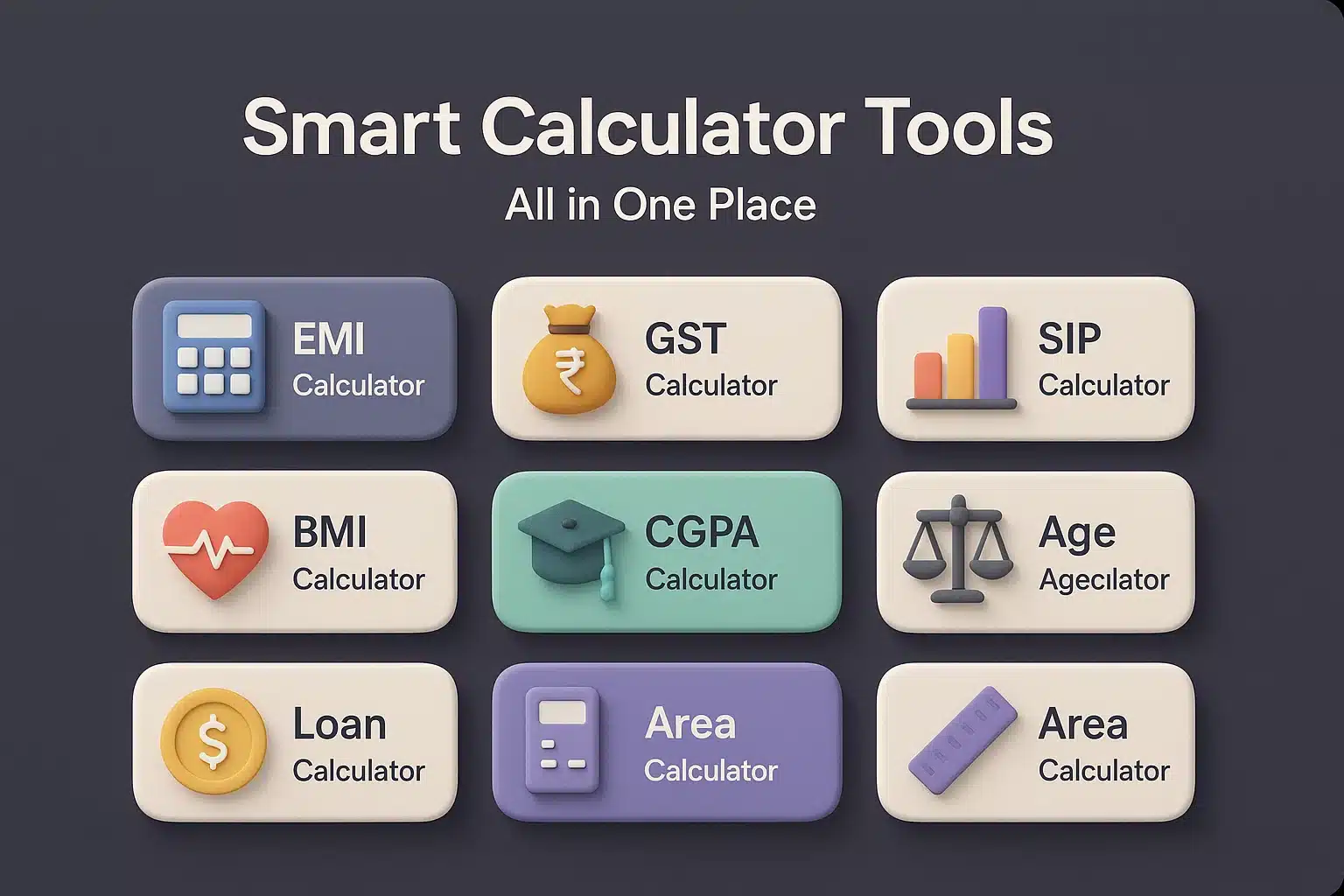 Organized Digital Calculation Tools, all in One Tools
