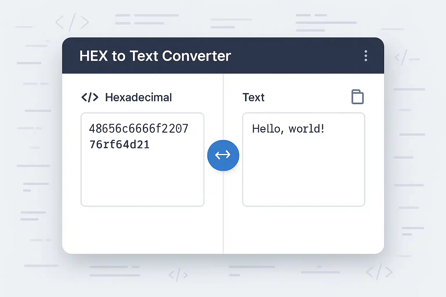 hex to text converter