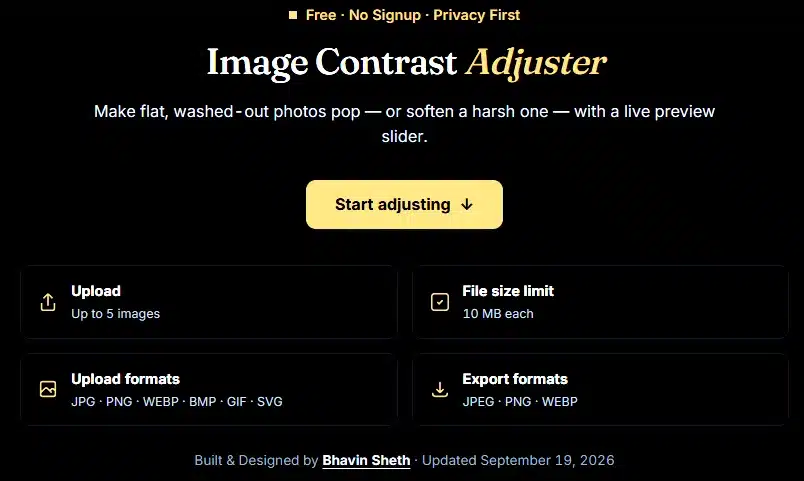Contrast-adjusted result image