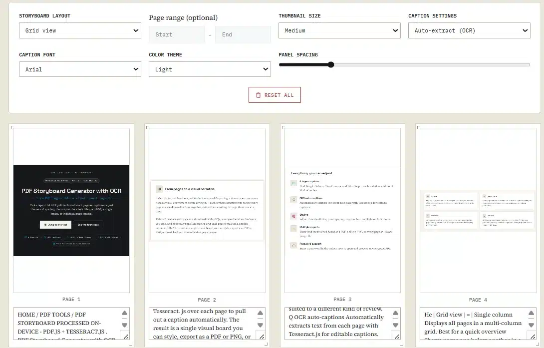 Original PDF with individual pages before storyboard generation